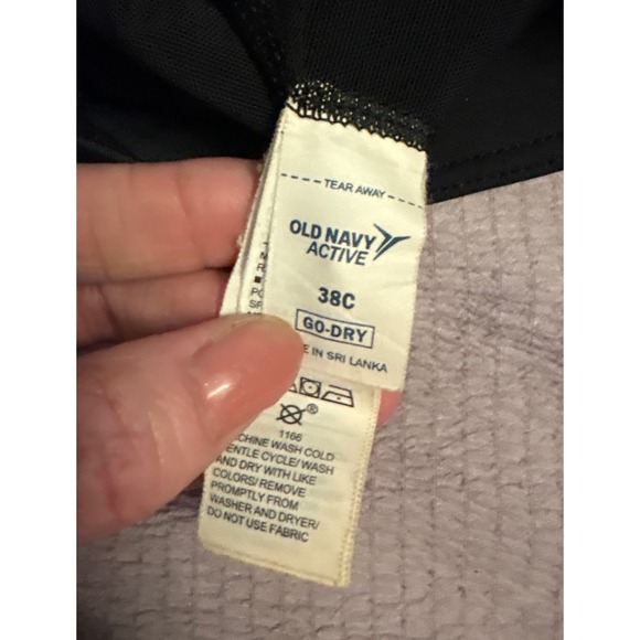 Old Navy Active GoDry Black Zip Front‎ High Impact Sports Bra, 38C - Picture 4 of 4